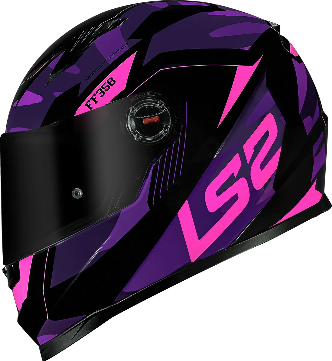 Capacete Integral LS2 FF358 Tank Roxo Camuflado