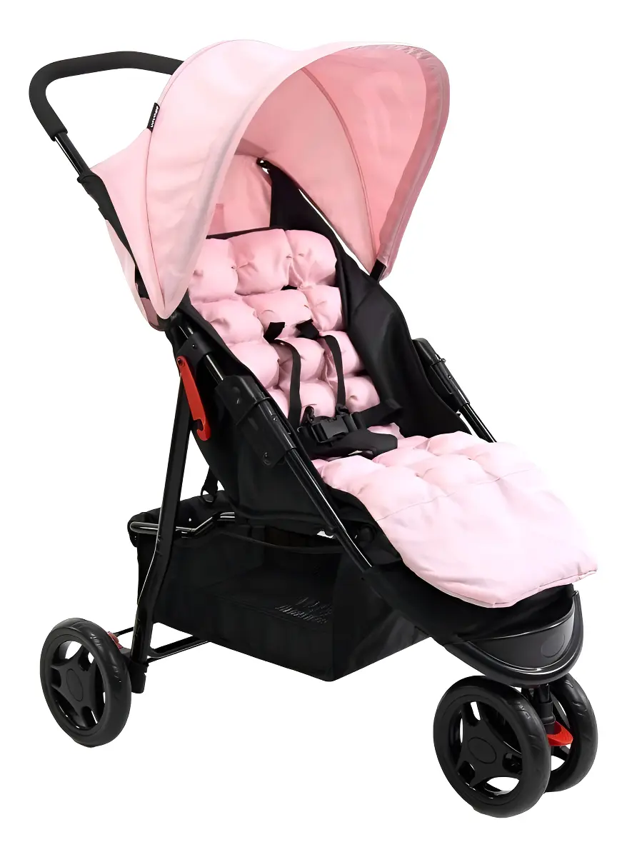 Carrinho de Bebê Voyage Delta 3 Rodas Rosa/Preto