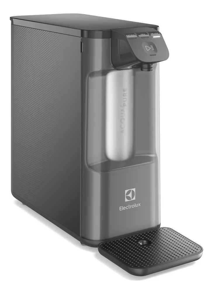 Purificador de Água Electrolux PE12G Eletrônico Compacto com Filtro Carvão - Cinza