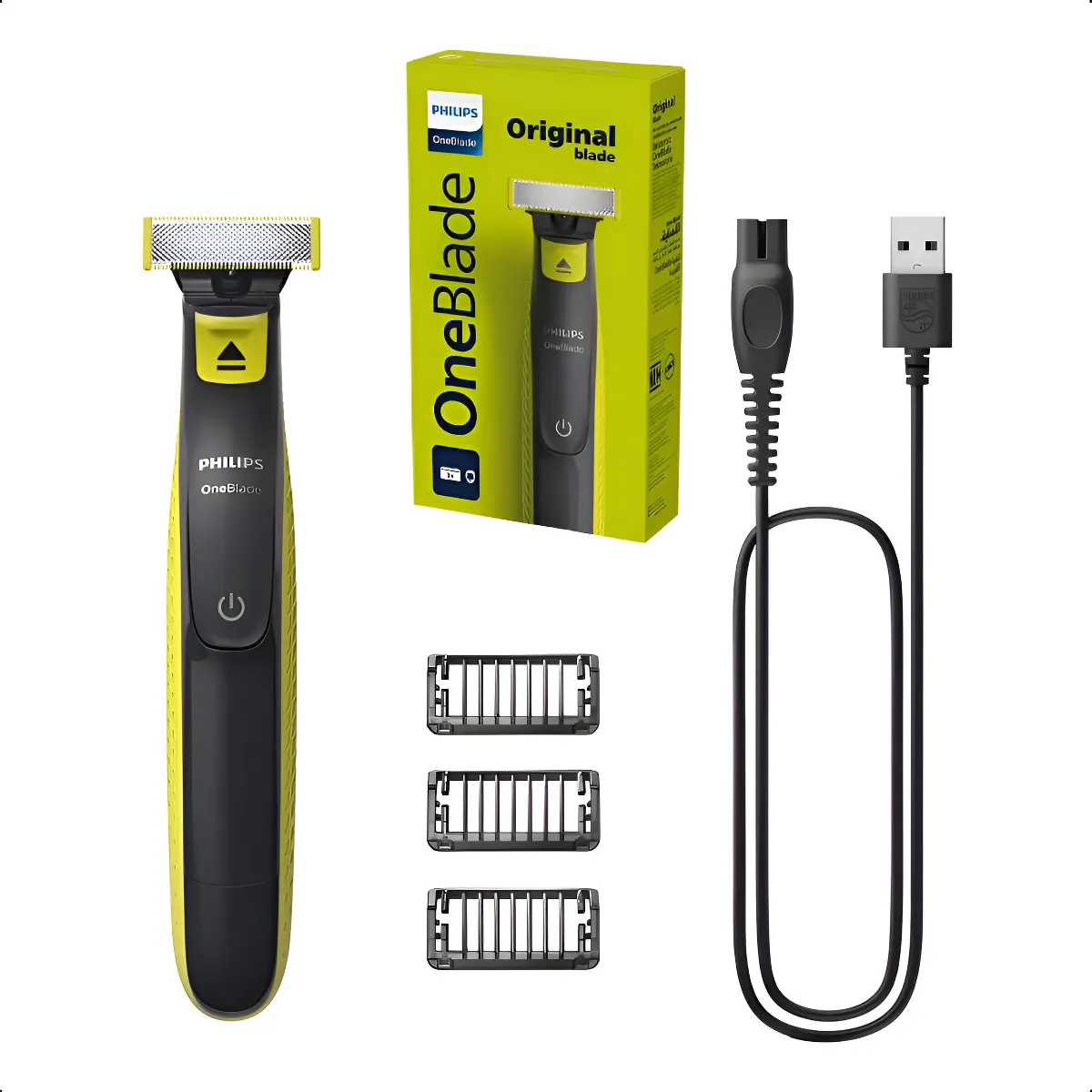 Barbeador Philips Oneblade Verde-limão