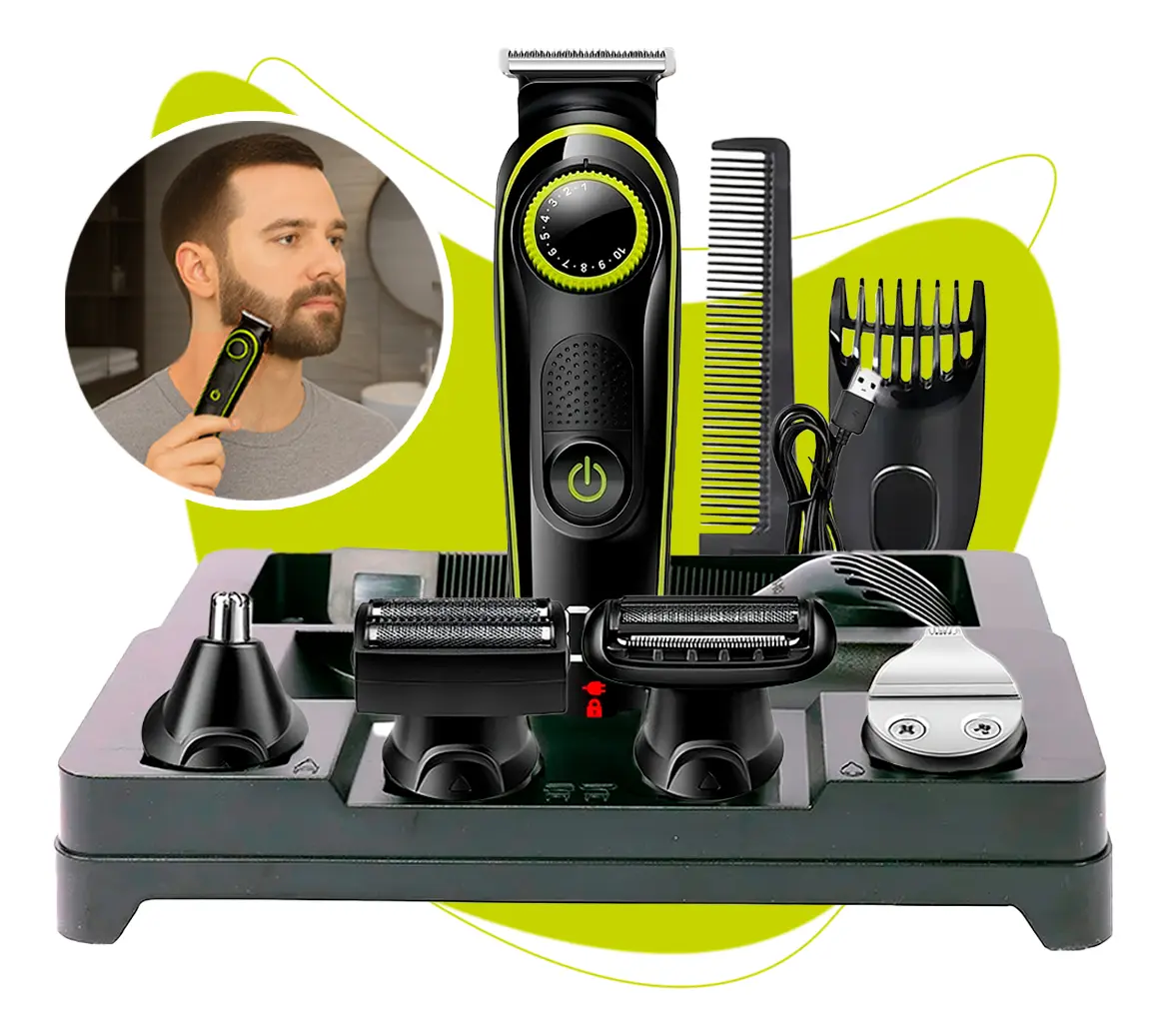 Máquina de Cortar Cabelo B-Max BMC036 5 em 1 - Preto
