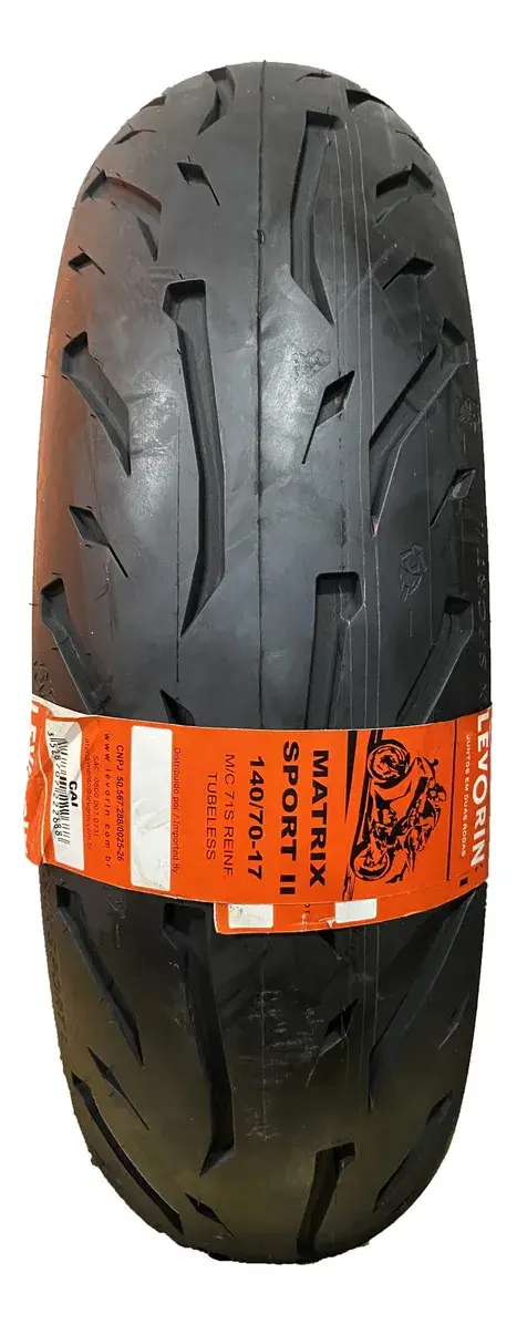 Pneu Levorin Matrix Sport 2 140/70-17 Traseiro para Motos Esportivas