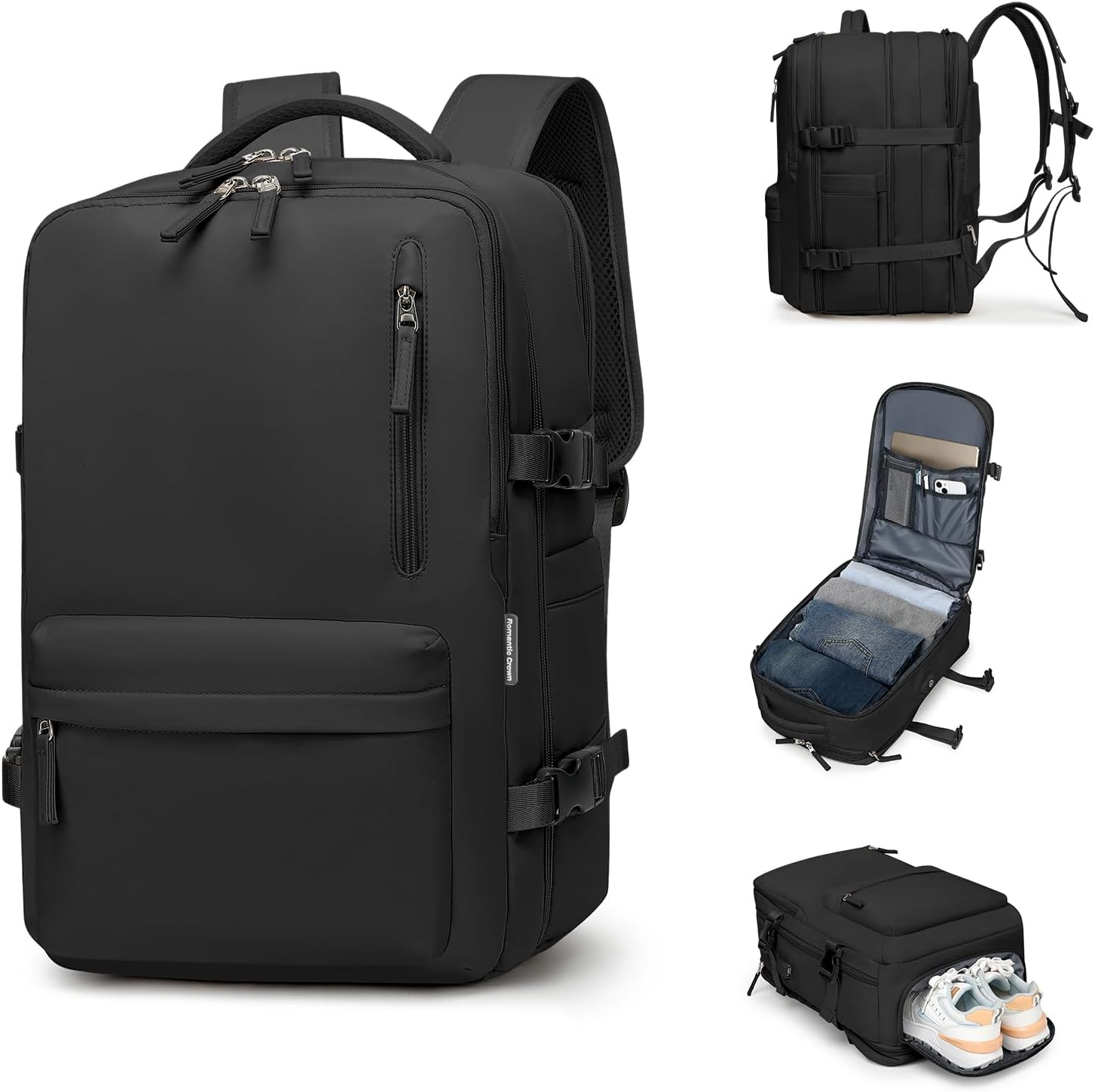 Romantic Crown Mochila de Viagem Expansivel Avião Grande Feminina,Mochila Executiva Masculina Impermeável Reforçada para Notebook,Casual Esportes