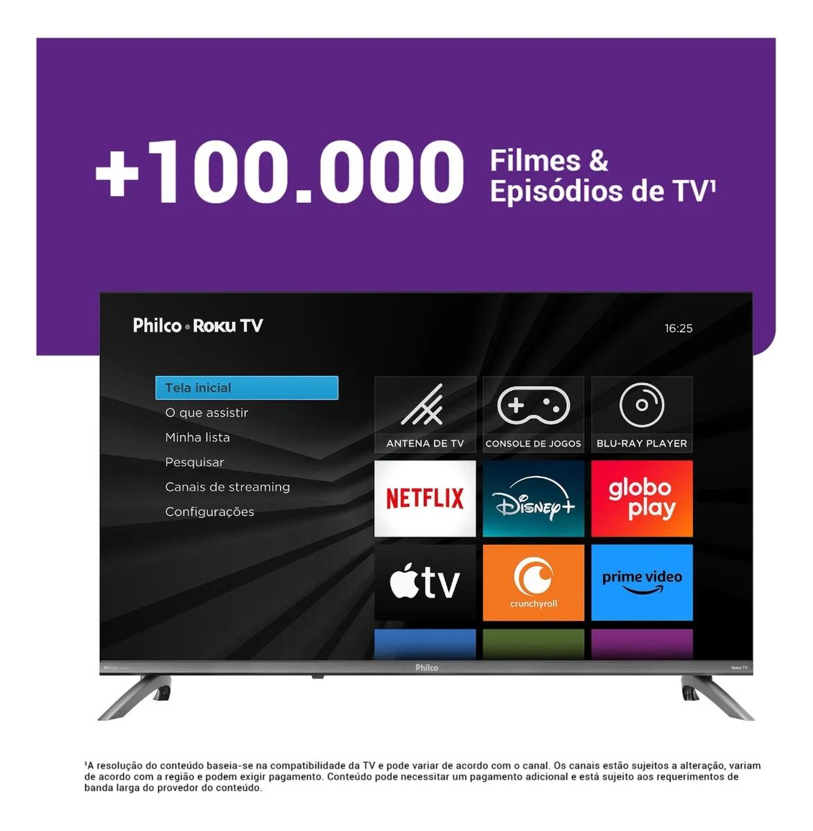 Smart TV 32 Philco P32CRB Roku TV LED HDR10 Dolby Audio