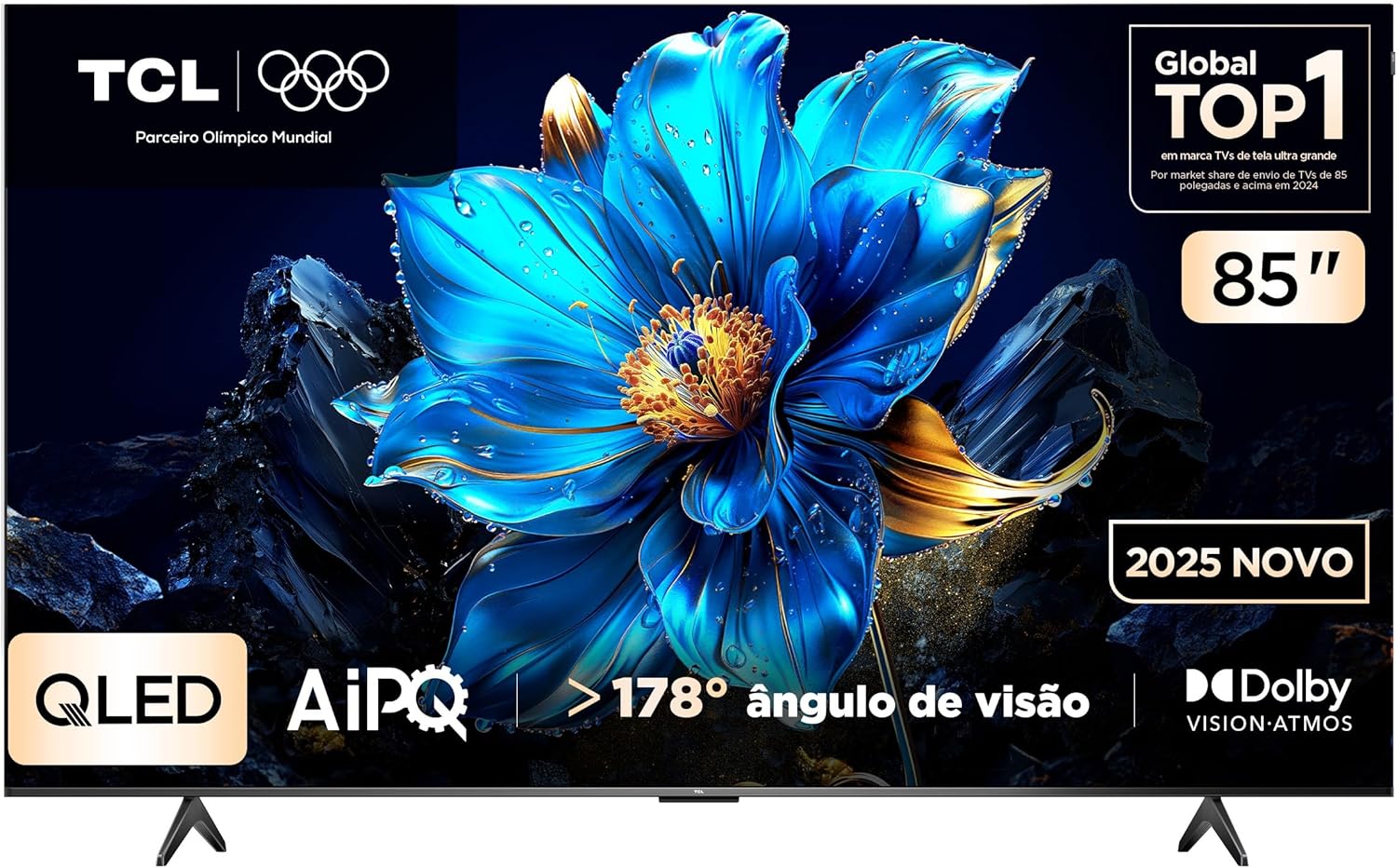 Smart TV com Google Assistant, 3 HDMI, USB e Bluetooth
