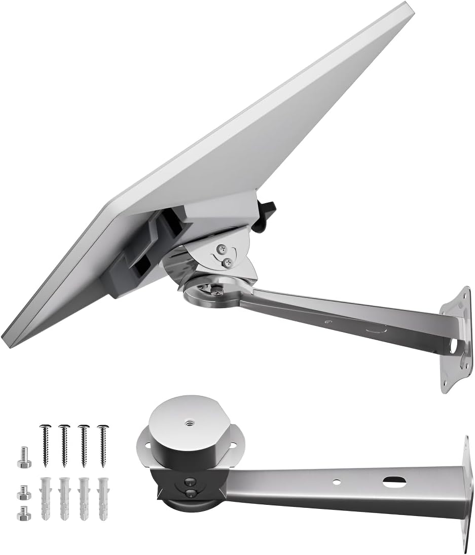 Suporte de Mastro para Antena Starlink Mini - Aço Resistente para Fixação em Parede ou Telhado