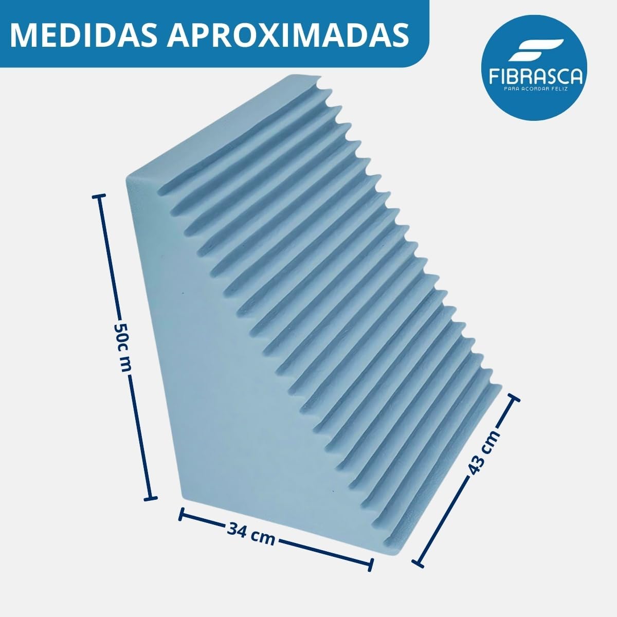 Travesseiro Triangular Encosto Anatômico Fibrasca - Branco — foto 3