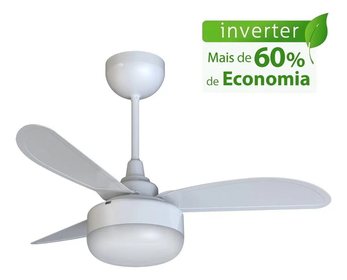 Ventilador de Teto Ventisol Fênix Branco Inverter com Controle Remoto - 30W — foto 2